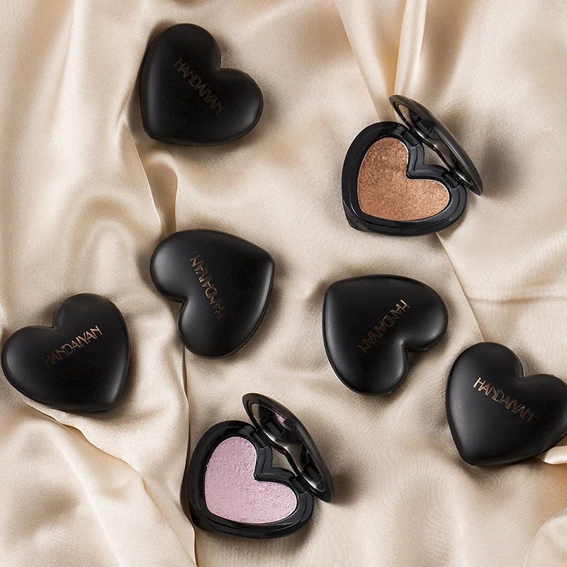 

Festival Makeup Heart Shimmer Highlighter Palette Face Cosmetics Baked Pressed Powder Highlighting Contouring Highlight