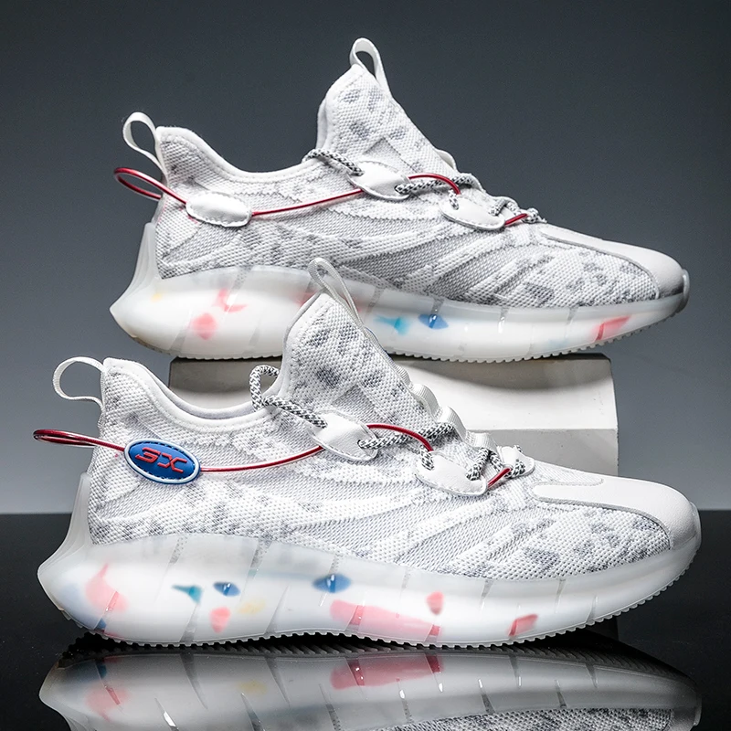 Дышащие мужские кроссовки для бега Мужская удобная сетчатая Спортивная Обувь На