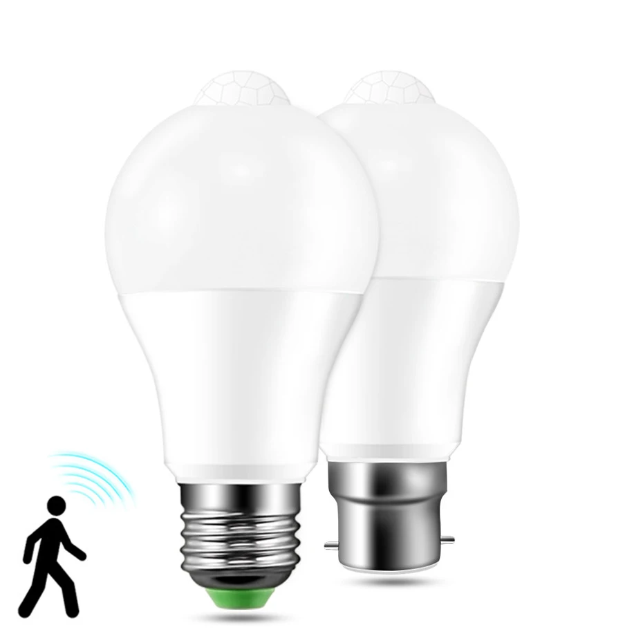 

E27 B22 Indoor Lighting 12W 18W Motion Detector PIR Motion Sensor Yard Led Bulb AC85-265V Cold White Warm White Low Consumption