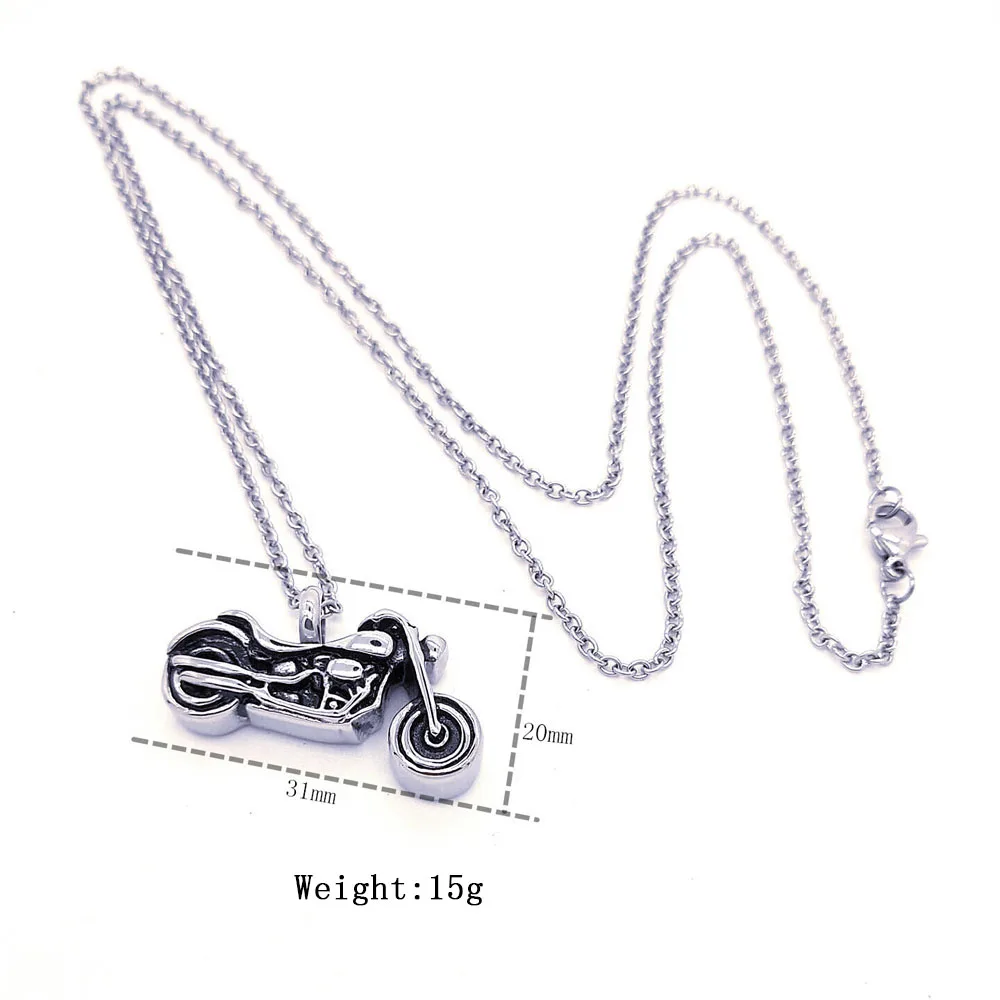 Cremation Punk Stainless Steel Motorcycle Rider Rock Pendant Charm Keepsake Memorial Urn Necklace For Ashes | Украшения и