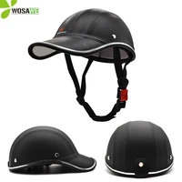 wosawe waterproof men cycling helmets pu leather equestrian sports horse riding hat uv protection bike bicycle headwear caps
