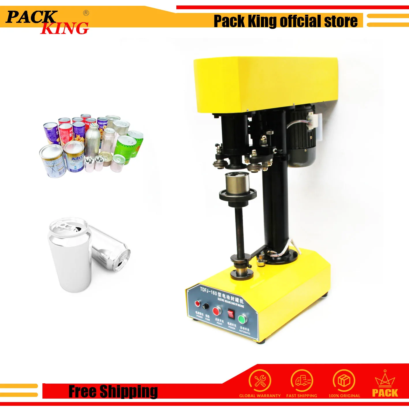 

Zip Can Sealing Machine Aluminum Cap Capping Machine Metal Caps Locking Machine Pop Top Ring-Pull Cans