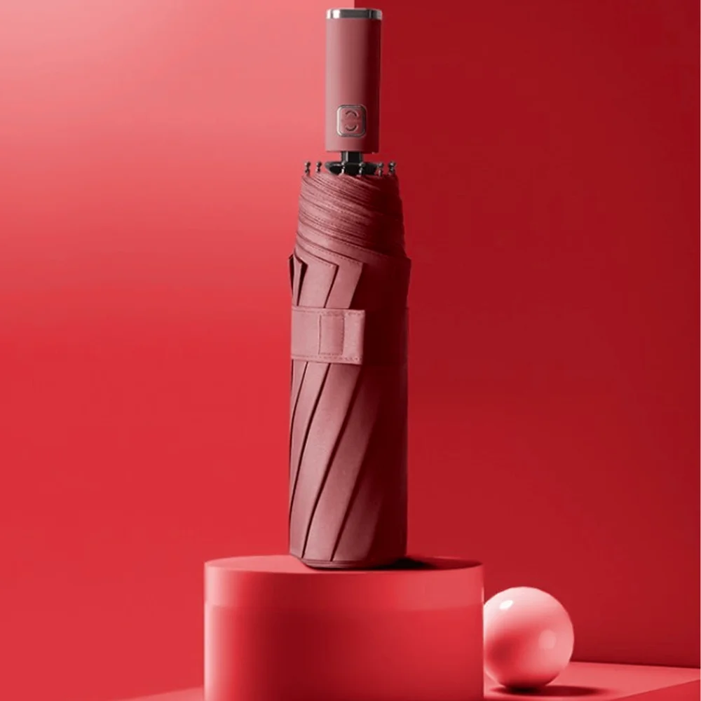 Зонт автомат черный пластик цвет три складной зонт женский мужские зонтик от