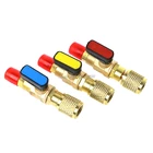 Клапан хладагента R410A, 1 шт., шланги для зарядки переменного тока, латунные прямые шаровые клапаны для манометров холодильного коллектора, оптовая продажа