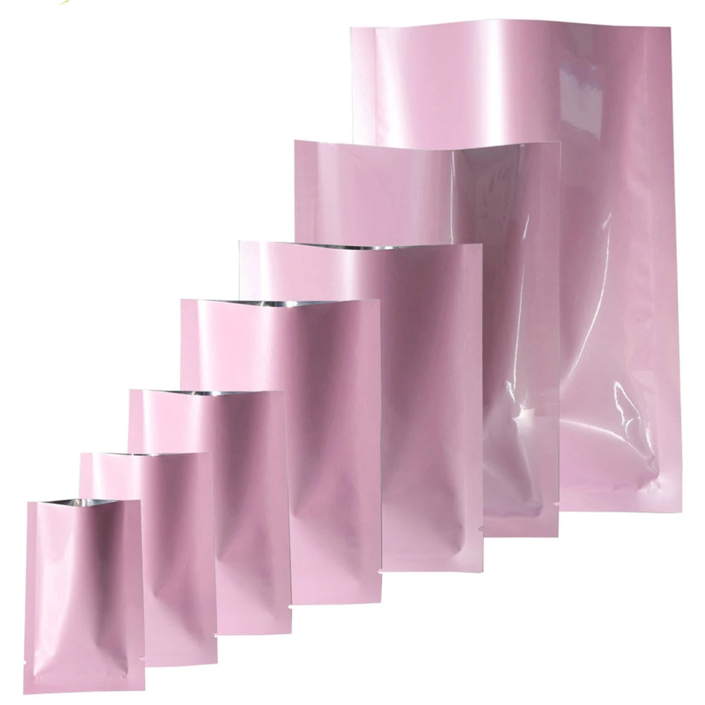 

Vacuum Heat Sealable Food Pouches W/Tear Notch Open Top Packaging Bags Reusable Aluminum Foil Mylar Powder Storage Bags 100Pcs
