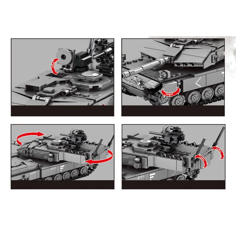 

Military series Germany WW2 army Leopard 2A7 Main Battle Tank soldier SWAT DIY Building Blocks Bricks Toys Gifts