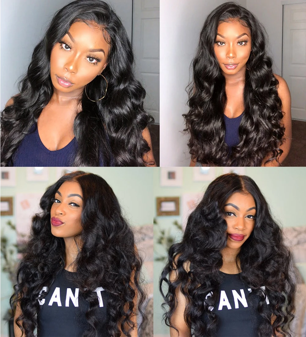 

Mayfair 13X4 Human Hair Wigs Body Wave Lace Front Wigs For Women Long Brazilian Hair Lace Front Wigs Non-Remy 150% 180%