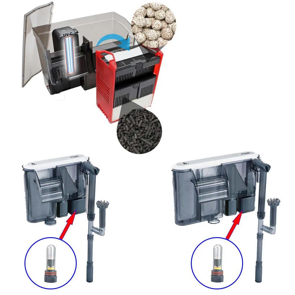 Подвесная УФ лампа для аквариума фонарь фильтр водопада Uvc погружной внешний