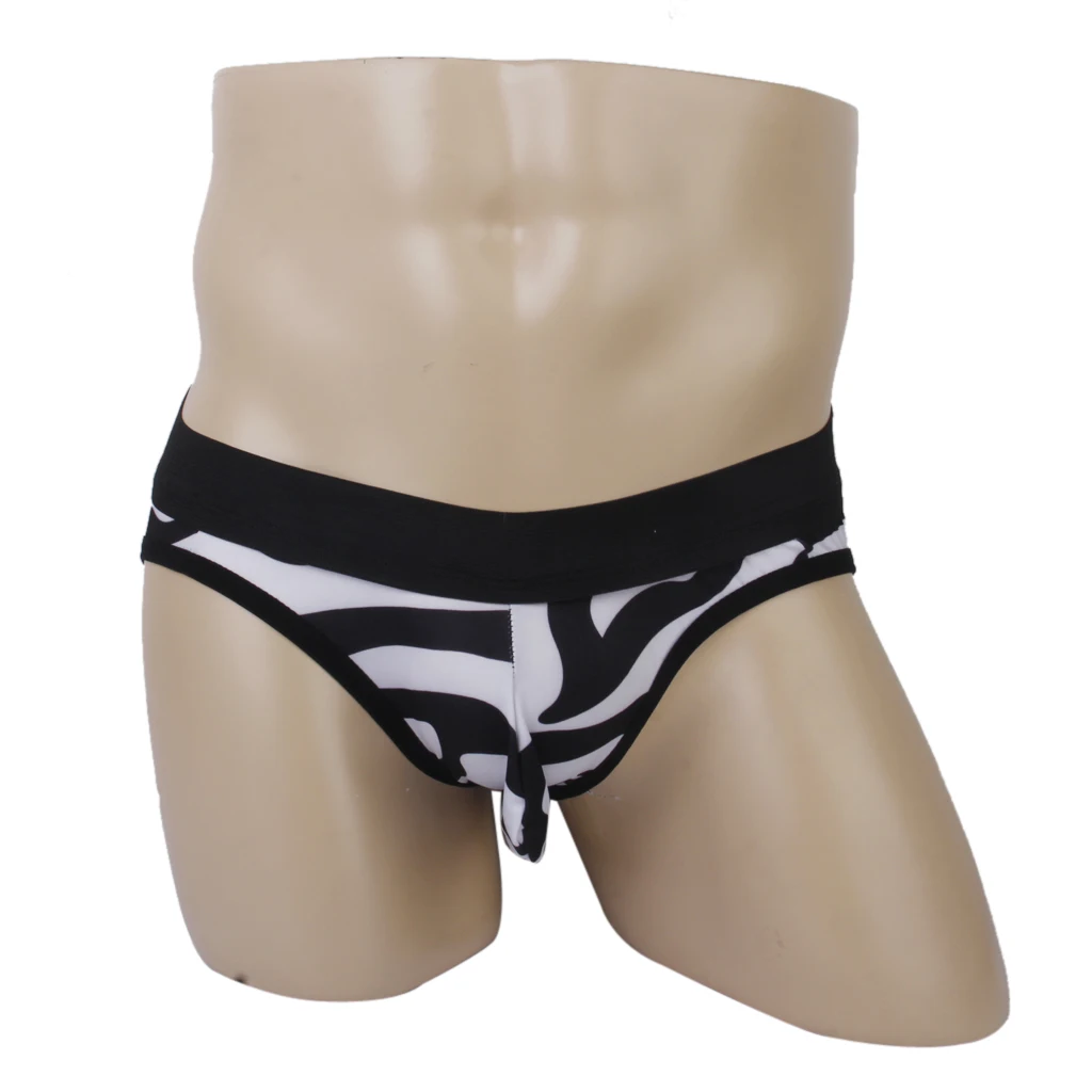 

Мужское нижнее белье с открытой спиной, стринги, черные трусики с рисунком зебры