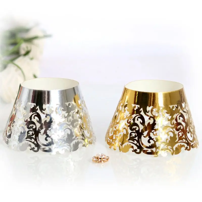 

50pcs Cupcake Wrappers Paper Laser Hollow Cut Wedding Party Birthday Decoration