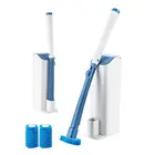 Одноразовая щетка для ванной комнаты и туалета, очиститель с длинной ручкой, без мертвых углов, щетка для чистки, сменная щетка, головка и искусство