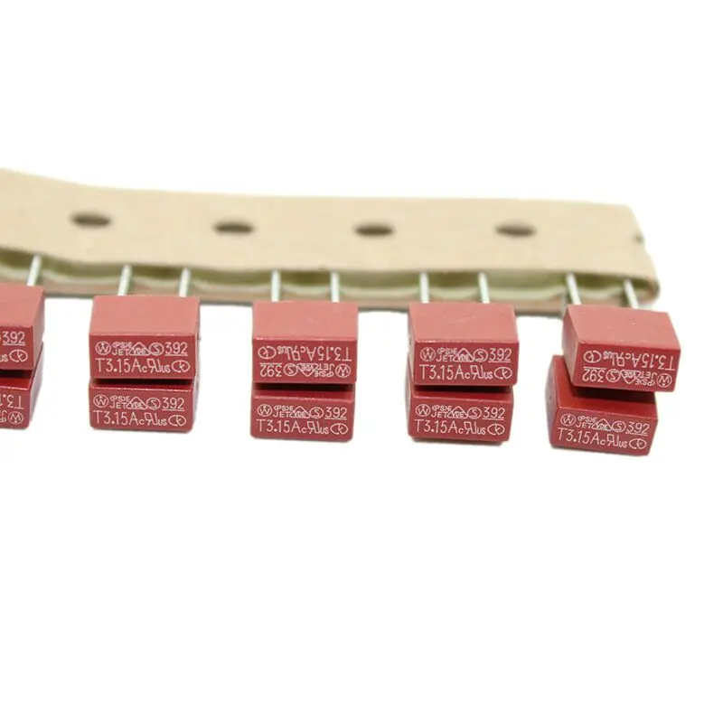 20 шт./Лот 392 кв.мм Плавкий предохранитель T500MA T800MA T1A T1.25A T1.6A T2A T3.15A T4A T5A T6.3A 250V Пластиковая плата питания жидкокристаллического телевизора обычно включена.