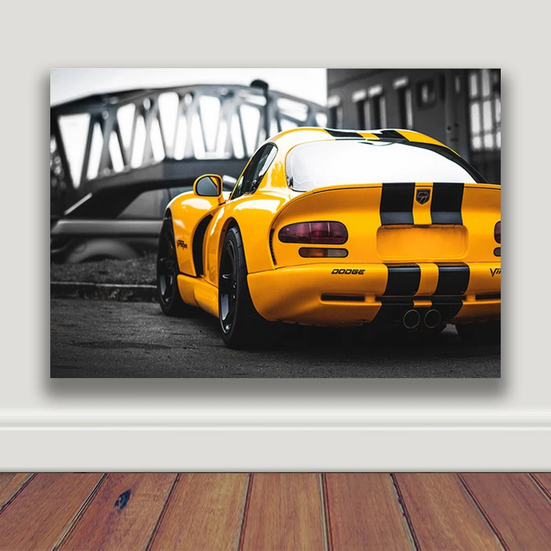 

Dodges Viper Super Car Poster Wall Art Pictures for Living Room Home Decor Unframed Canvas Painting