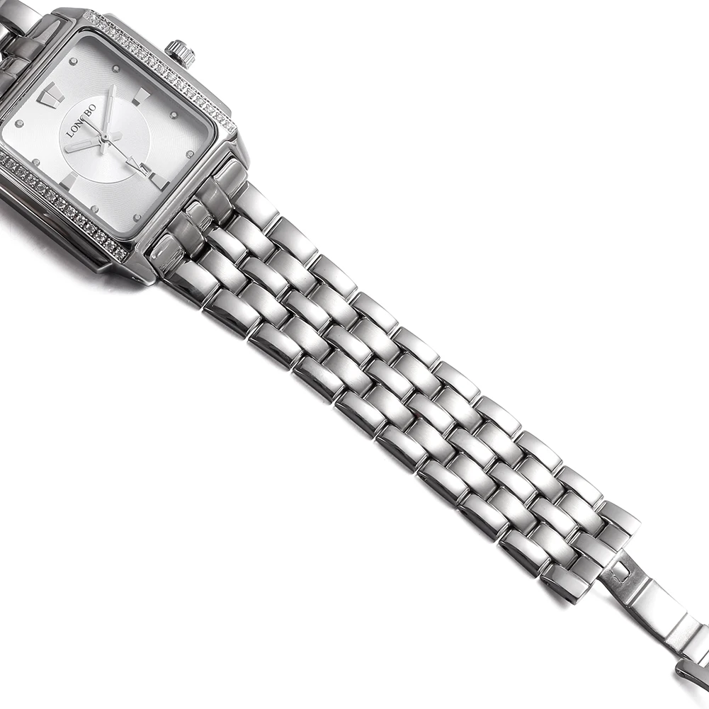 

Crystal Rhinestone Men and Women Watch Stainless Steel Strap Fashion Simple Waterproof Quartz Men and Women Watch Couple Watches