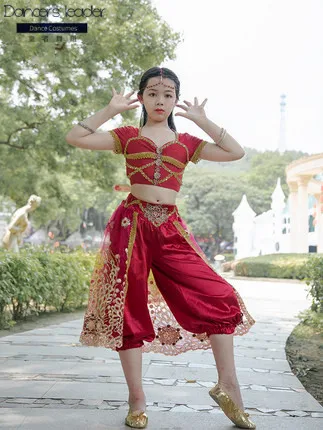 Новинка 2020 сари Болливуд танцевальный костюм для девочек индийская Детская