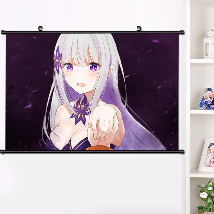 Аниме Re:zero kara hajimeru isekai seikatsu ОЗУ Emilia Косплэй наклейки на стену панно настенные