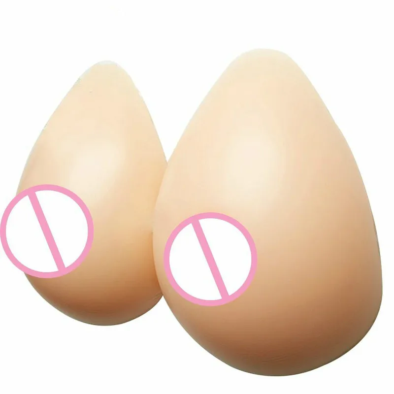

2400g Waterdrop Silicone Fake Breast Form Soft Boobs Bionic Skin Crossdresser Transgender Queen Transvestite Mastectomy Bra