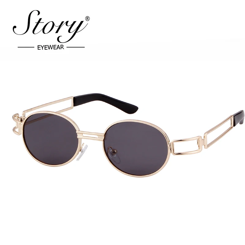 Винтажные Круглые Солнцезащитные очки UV400 в стиле стимпанк для мужчин и женщин