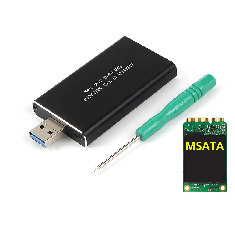 

MSATA to USB 5Gbps USB 3.0 to mSATA SSD Enclosure USB3.0 to mSATA Case Hard Disk Adapter M2 SSD External HDD Mobile Box HDD Case