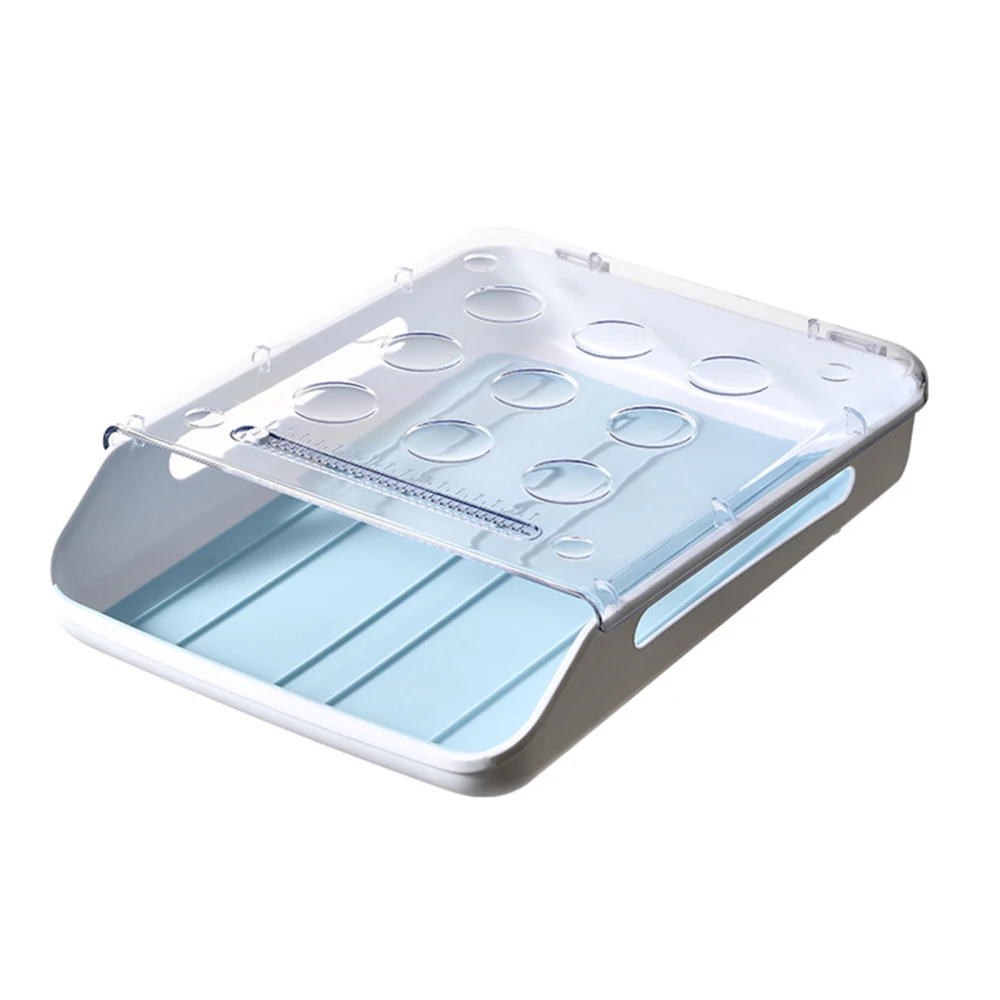 

Кухонный лоток для яиц, пластиковый встроенный силиконовый коврик, прозрачные контейнеры для хранения продуктов, органайзер, контейнер для...