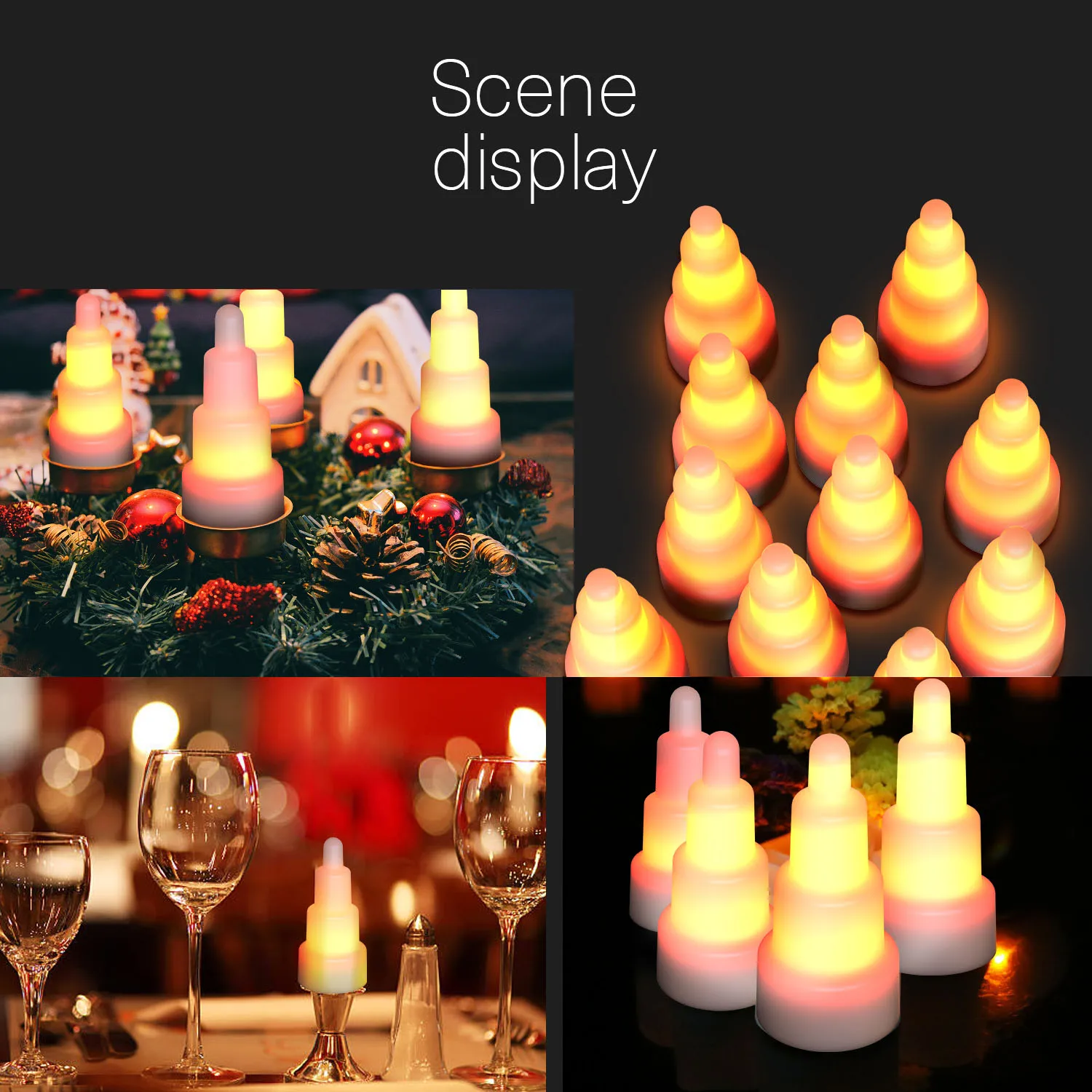 12 шт. свечи беспламенное мерцание Рождественская лампа на день рождения вечерние
