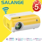 Salange Мини проектор для дома 2021 Новый P80 проэктор для телефона 1080p 2800 люмен Мини WiFi проектор видеопроектор домашний кинотеатр светодиодный проектор