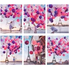 Diy Розовый воздушный шар 5d алмаз картина с башней пейзаж Рождественская Алмазная вышивка подарок вышивка крестом мозаика ручной работы хобби подарок