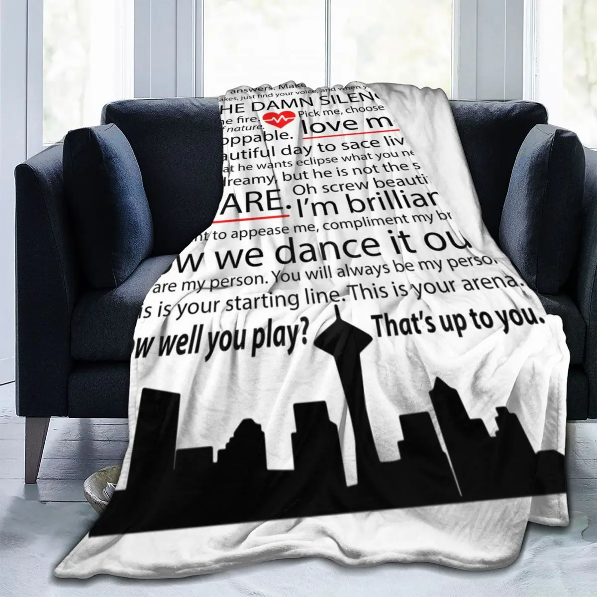 

Funny Grey's Greys Anatomy Quote Blanket For Bed Soft Cozy Anti-pilling Flannel Film TV Throw Blanket Gifts For Christmas Gift