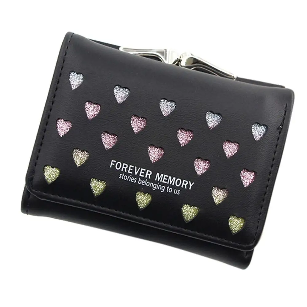 Розовый черный Одноцветный с узором в виде сердца Мини маленький клатч кисточкой