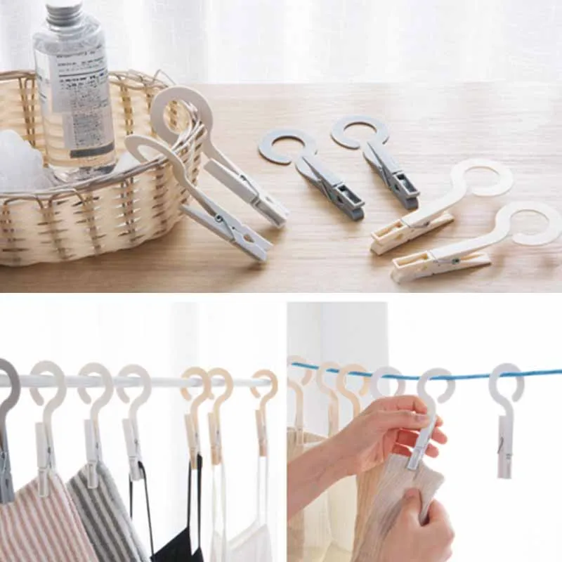 4 шт. пластиковые ветрозащитные прищепки для одежды|Вешалки и крючки| |