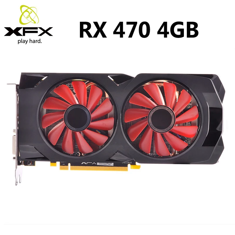 XFX RX 470 4 Гб видеокарта 256bit GDDR5 видеокарты для AMD 400 series VGA RX470 DisplayPort RX474 4G HDMI