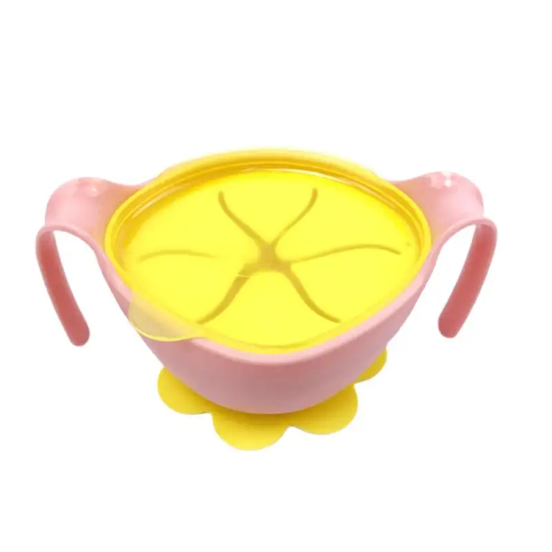 

Baby Three In One Straw Bowl Integrated Sucker Bowl Baby Drinkware Silicone Snack Cups Tableware Waterproof Spoon Non-Slip Crock
