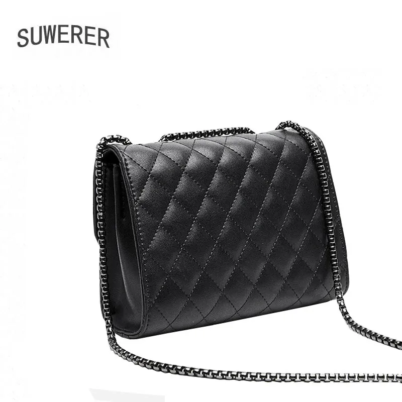 

SUWERER New luxury handbags women bags designer cowhide leather shoulder bag women handbags women leather shoulder bag Chain bag