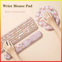 cartoon wrist rest mouse pad keyboard hand support pad set office game wrist mice mat mousepad with memory foam for laptop pc