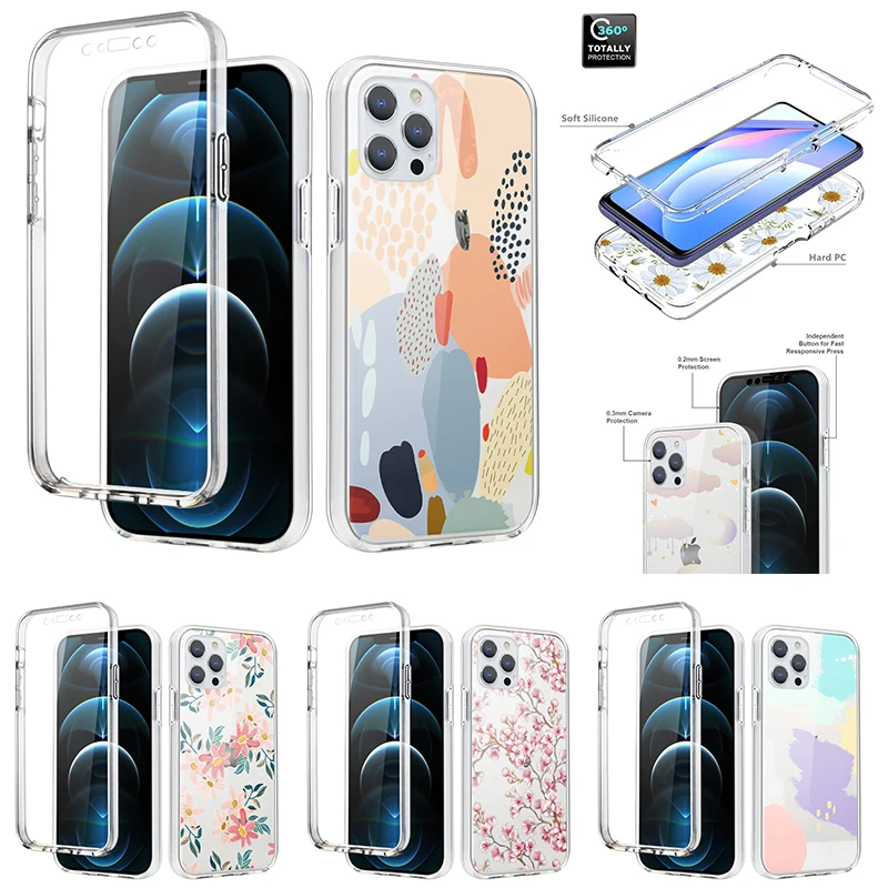 Full Body 2IN1Clear Case For Samsung Galaxy A51 A52 A21s A70 A71 A72 A50 A30S A50s S21 Ultra S30 S20 FE S10 Lite S11e S8 S9 Plus