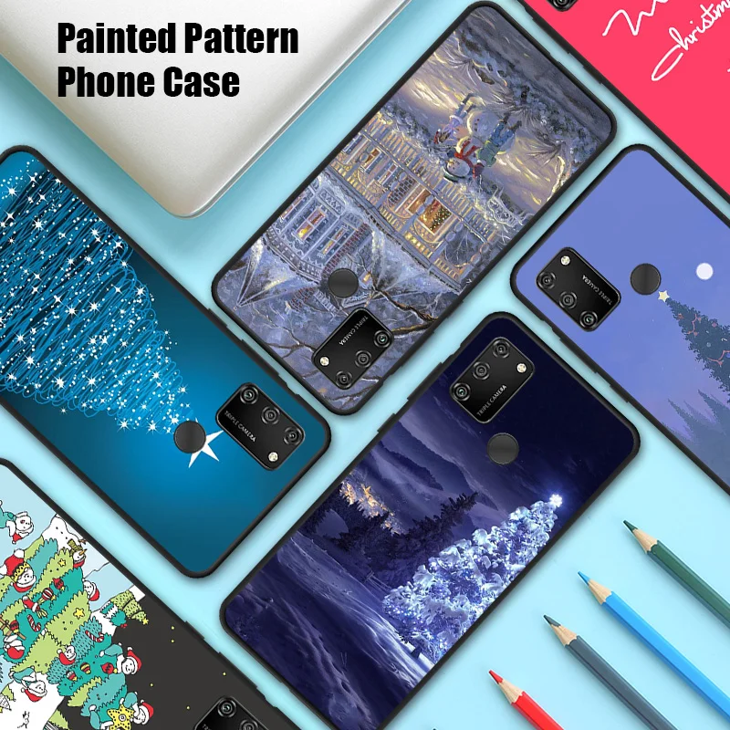 Мягкий силиконовый чехол с рождественской елкой для телефона Honor X10 9X lite Premium 8X 7X 6X