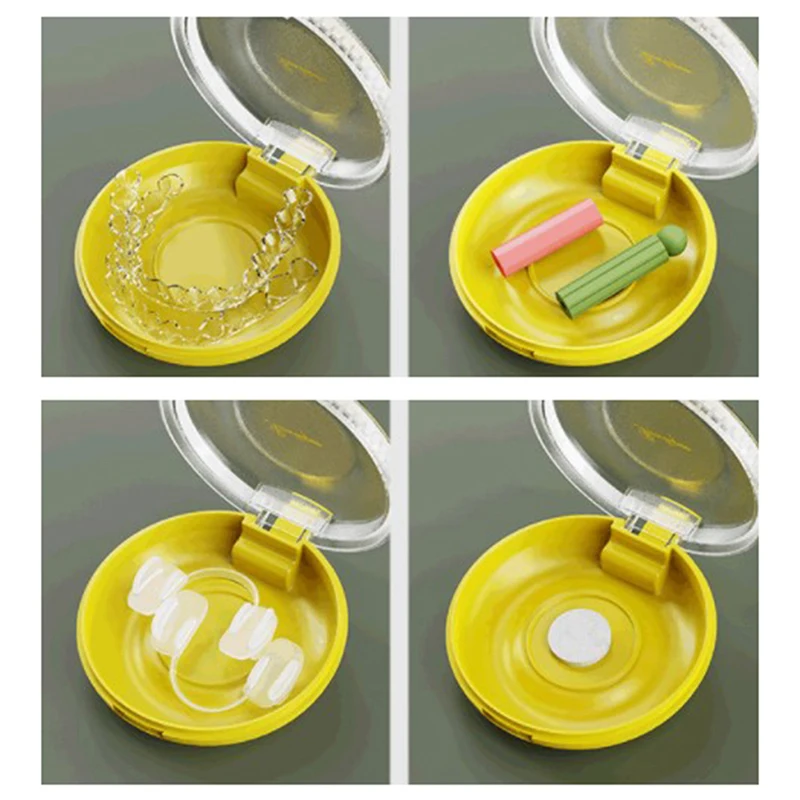 

Orthodontic Dental Retainer Box Denture Storage Container Holder Partial Denture Case Orthodontic Teeth Box Invisible Braces Box