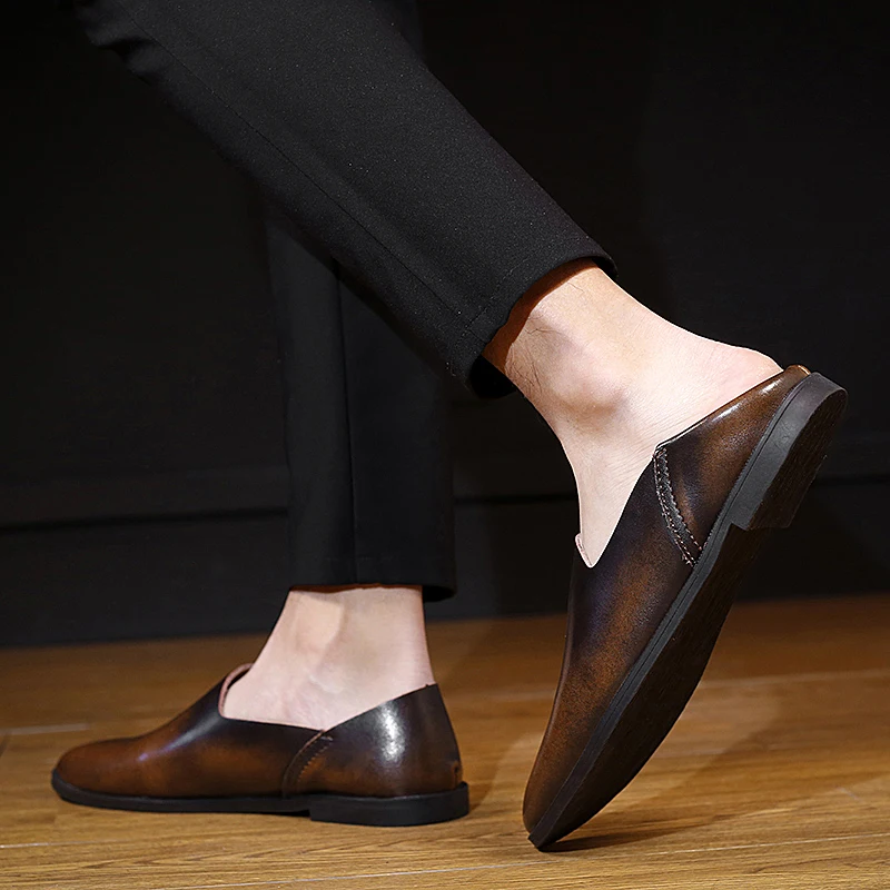 Новое поступление Классические винтажные кожаные туфли модные деловые