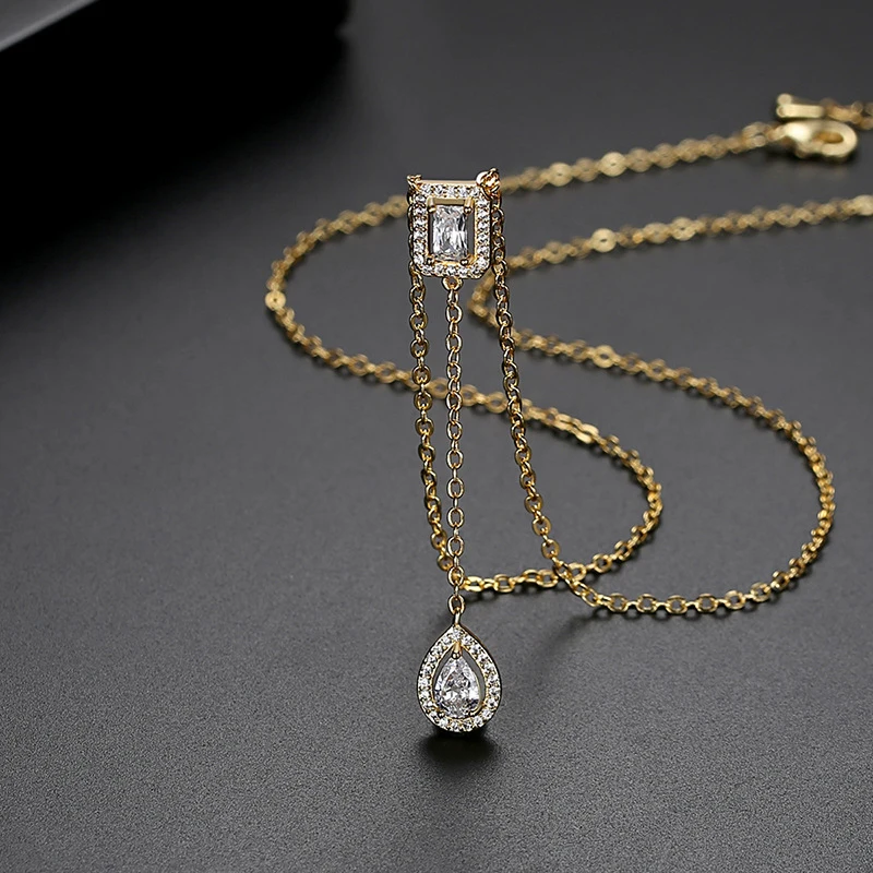 Женское ожерелье с подвеской Be 8 элегантное модное геометрическое кубическим