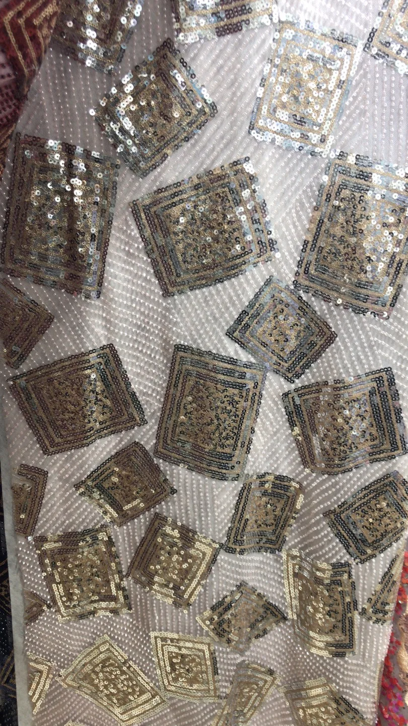 Высококачественная французская кружевная ткань в африканском стиле с вышитыми