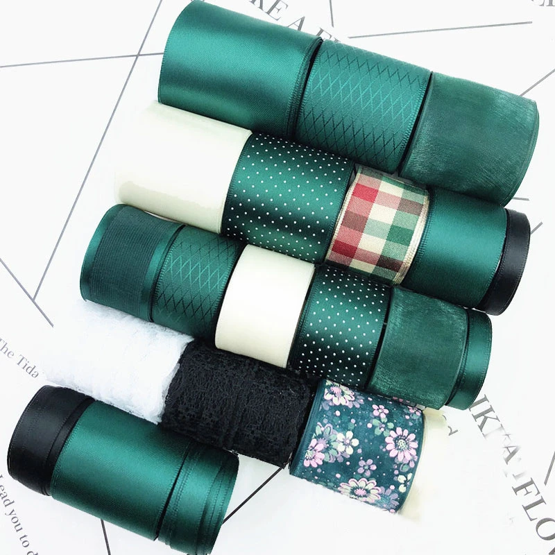 

Новинка зеленая серия 22 ярда смешанные 22 стиля аксессуары для волос ручной работы аксессуары для волос бант заколка для волос хлопковая кру...