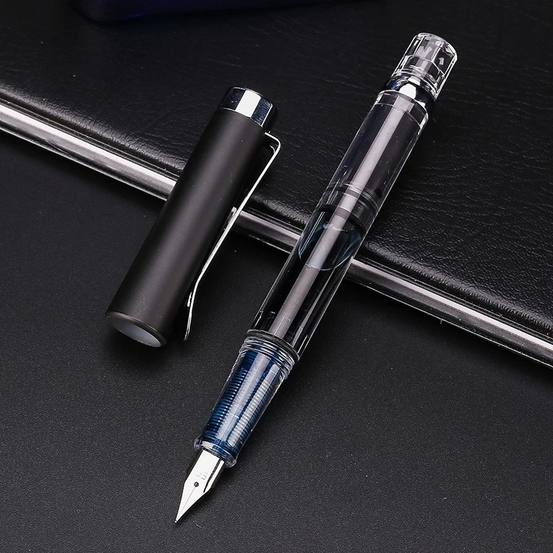 Penbbs 494 прозрачная поршневая авторучка, прозрачный демонстратор, чернильная ручка, перьевая коробка для ручек, школьные офисные принадлежности, канцелярские принадлежности