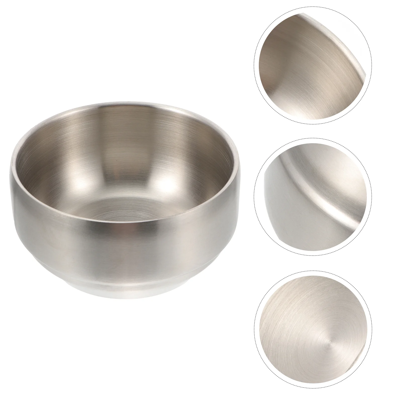 

Double-layer Salad Bowls Stainless Steel Food Container Soup Bowl (Cover)