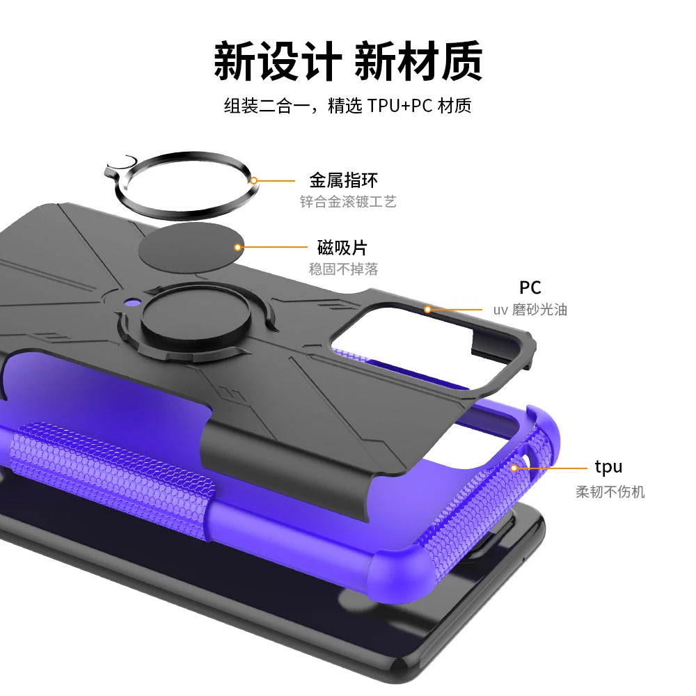 For Samsung Galaxy A52 5G Case Cover Magnetic Ring Holder Stand Heavy Duty Armor Shockproof Bumper Phone Case For Samsung A52 5G