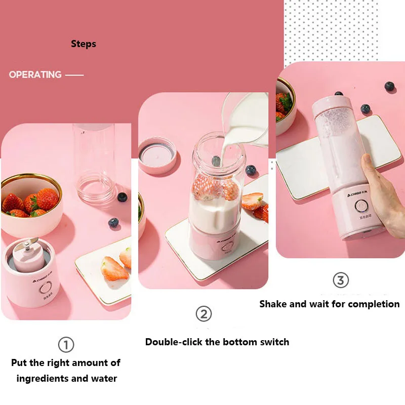 Портативная соковыжималка маленькая Бытовая Мини электрическая для свежести