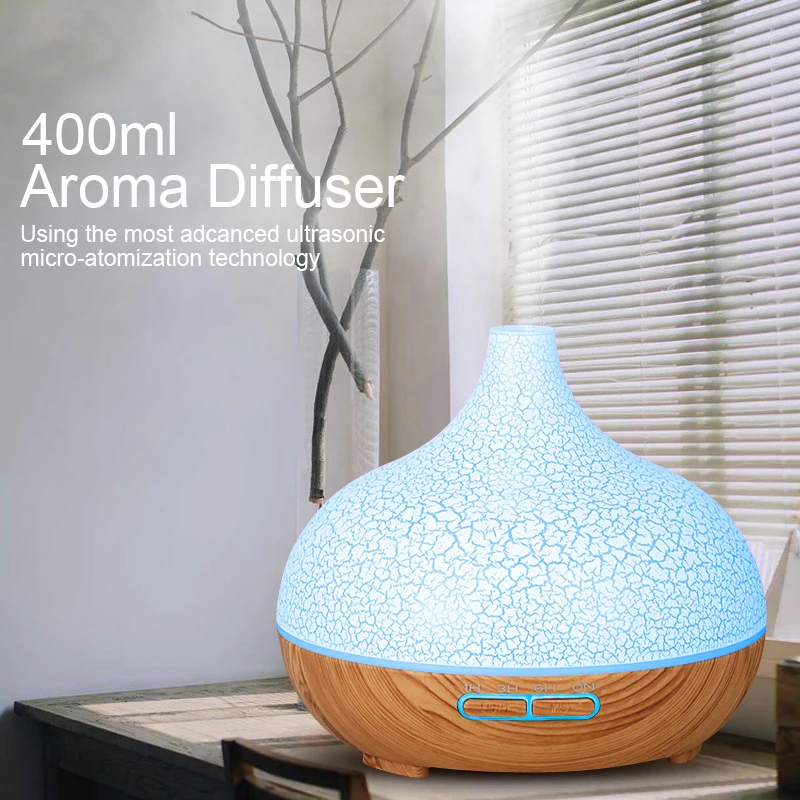 

400ML air humidifier Home portable aroma diffuser oil aromatherapy ultrasonic humidifier mist discharge 7 led color options