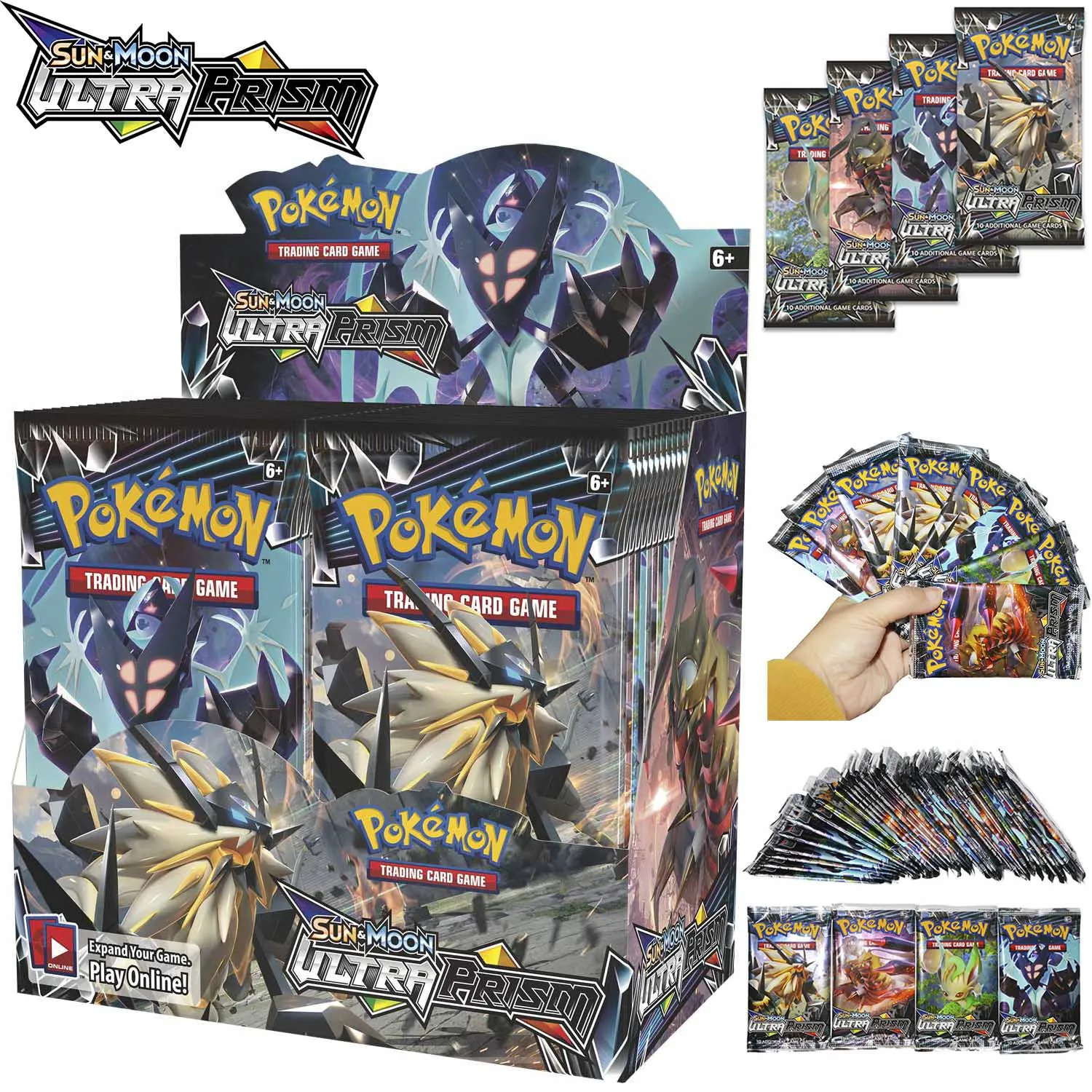 

324 шт. Pokemon CardsPokmon TCG: Sun & Moon-Ultra Prism Booster Display Box (36 упаковок) Game Kids Collection Toys Gif