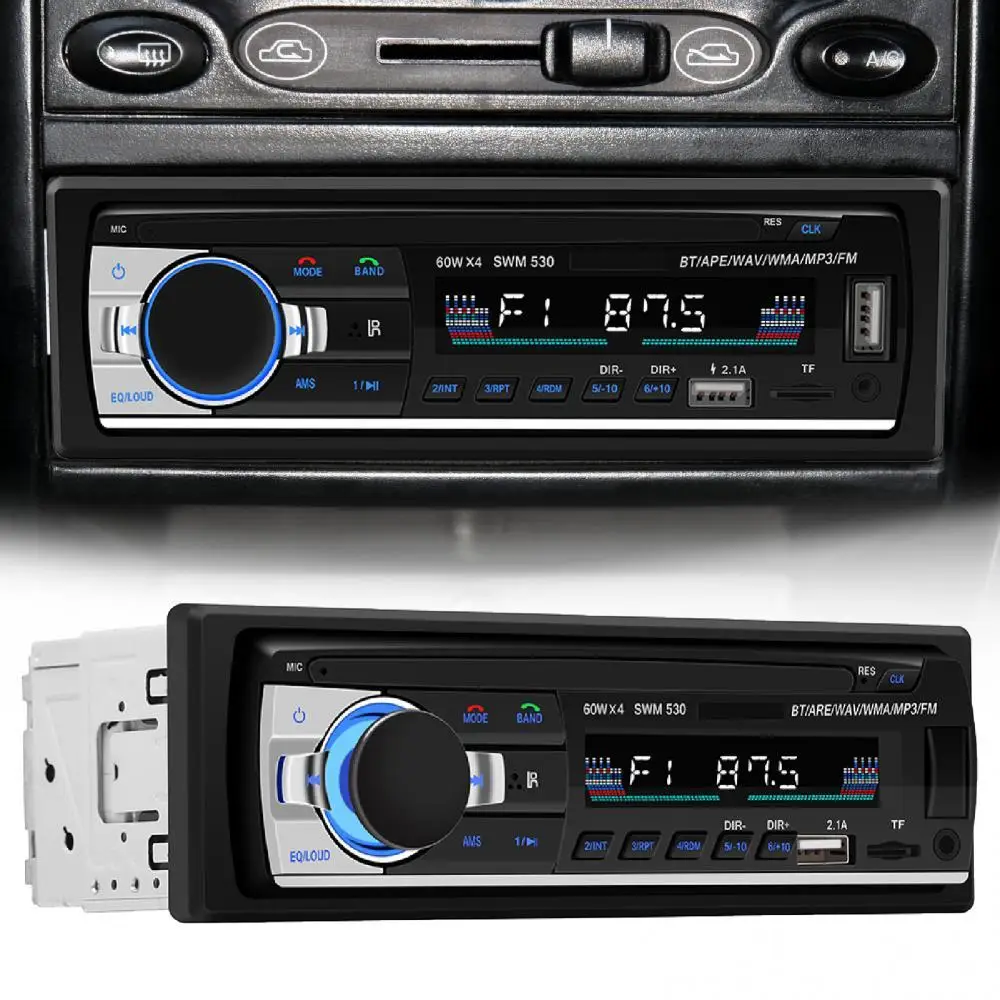 

30%Hot sale in 2021!SWM-530 Dual USB Phone Charging FM Radio/AUX/U Disk/Card Playback 12V Car MP3 Player
