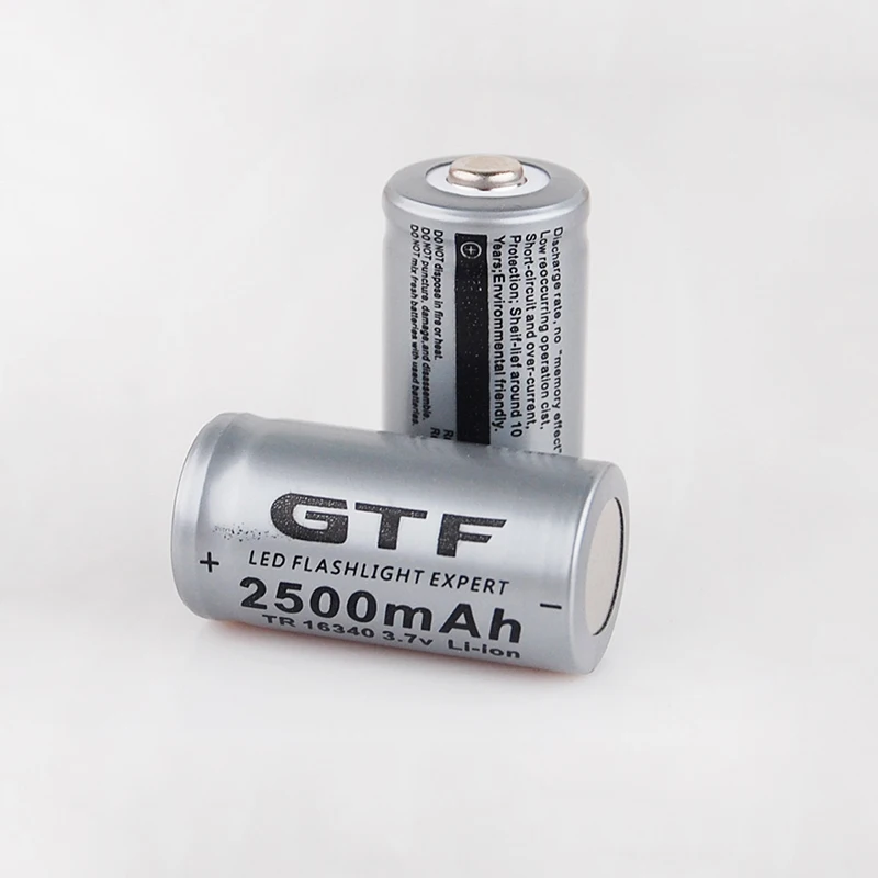 

Bundled Sale 3.7V 2500mah 16340 Battery CR123A Li-ion Rechargeable Batteries 16340 battery