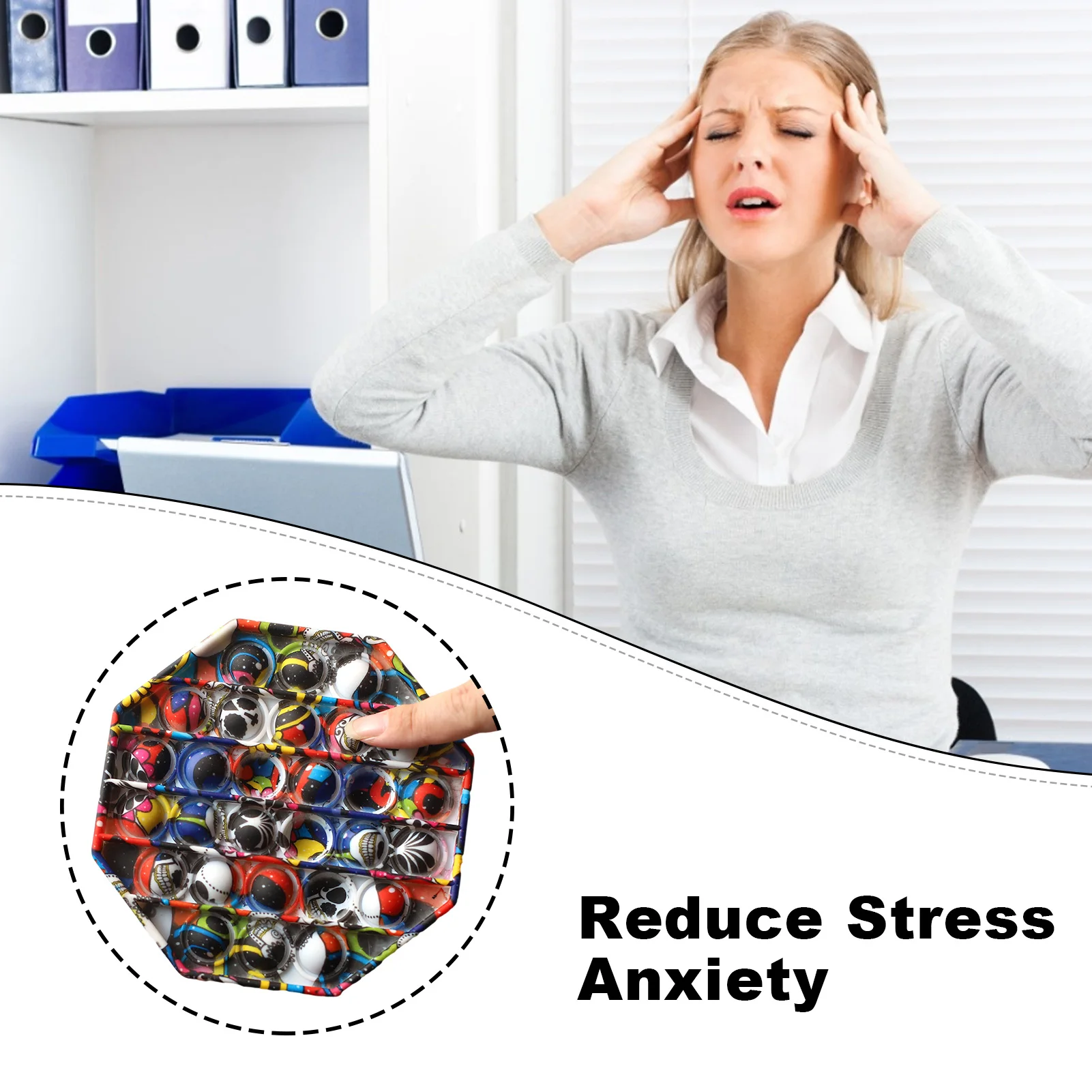 

Home Office Fat Brain Toys Push Pop Pop Bubble Sensory Fidget Toy Silicone Stress Relievet